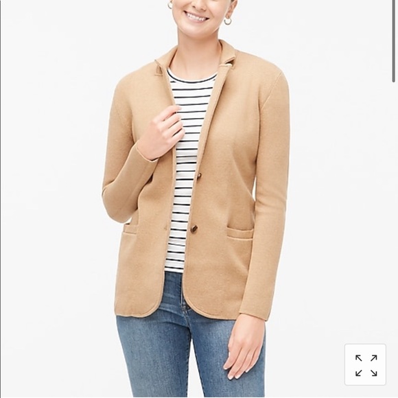 J Crew Factory Tan Sweater Blazer 